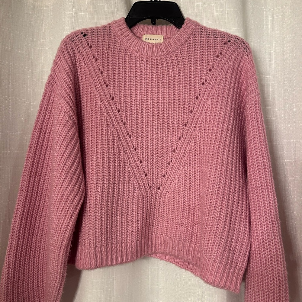 Womance Rose Knit Crew Neck Sweater
